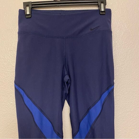 Nike Twist Training Leggings Obsidian/Deep Royal Blue/Black 833314-451 Small - Picture 4 of 10